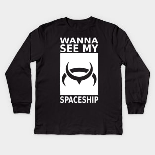 Wanna See My Spaceship - Amarr Kids Long Sleeve T-Shirt